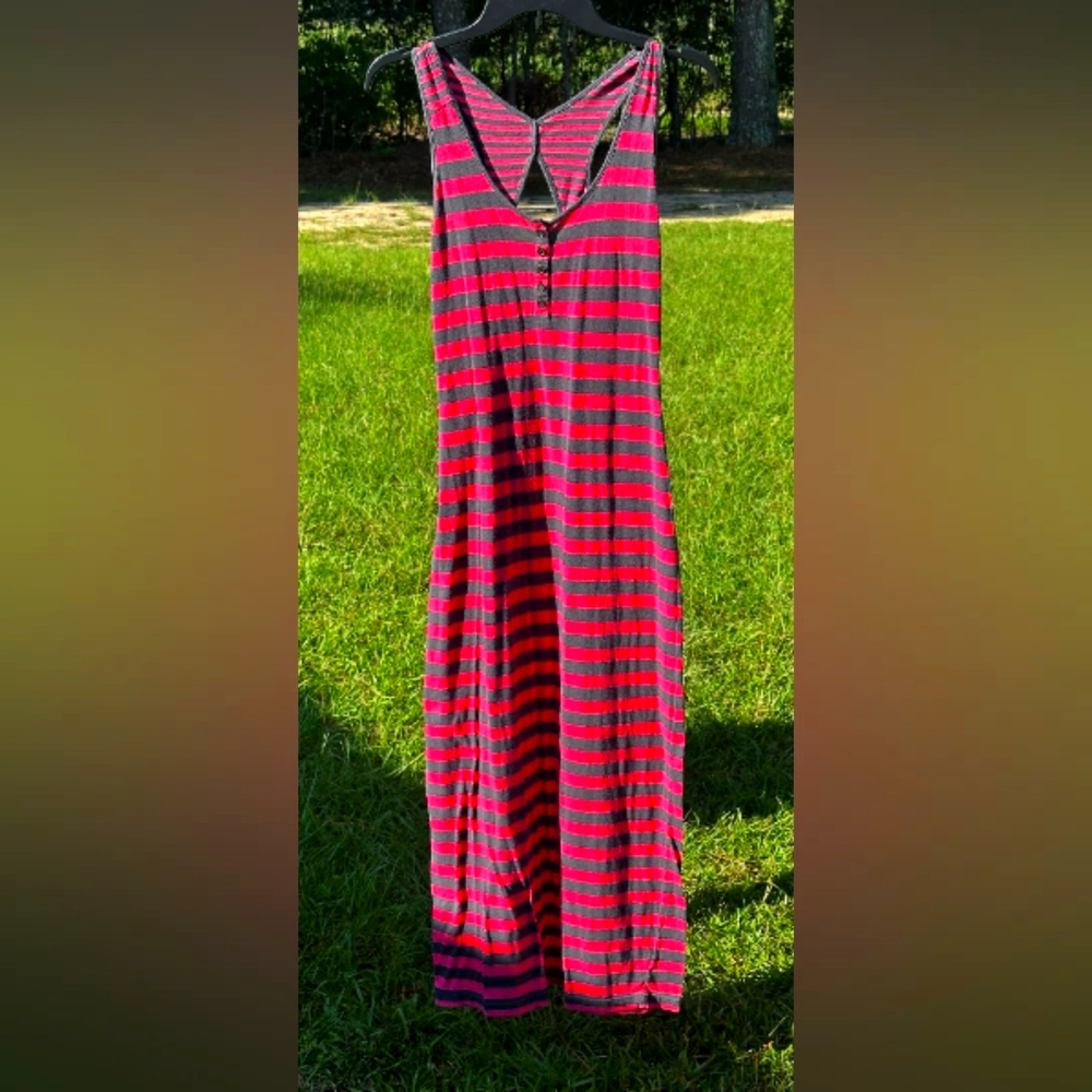 No Boundaries Vibrant Pink and Black Maxi Dress
